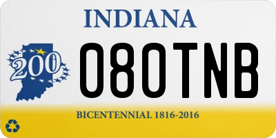 IN license plate 080TNB