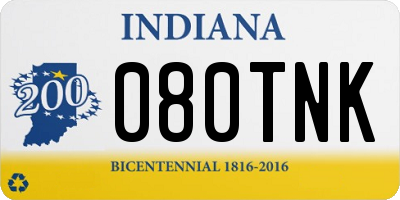 IN license plate 080TNK