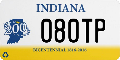 IN license plate 080TP