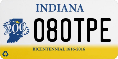 IN license plate 080TPE
