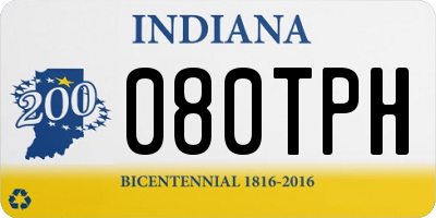 IN license plate 080TPH