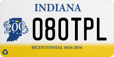 IN license plate 080TPL