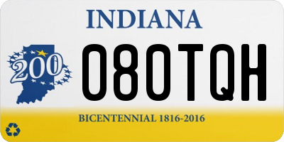 IN license plate 080TQH