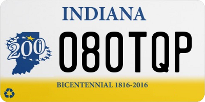 IN license plate 080TQP