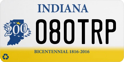 IN license plate 080TRP