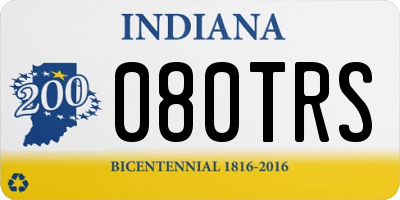 IN license plate 080TRS