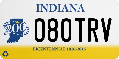 IN license plate 080TRV