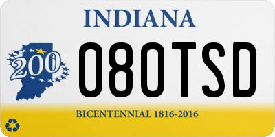 IN license plate 080TSD