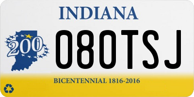 IN license plate 080TSJ