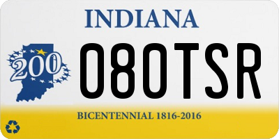 IN license plate 080TSR