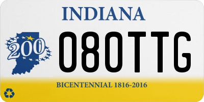 IN license plate 080TTG