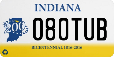 IN license plate 080TUB