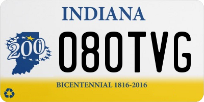 IN license plate 080TVG