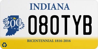 IN license plate 080TYB