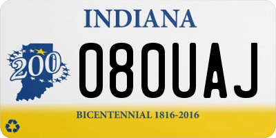 IN license plate 080UAJ