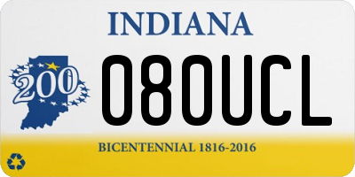 IN license plate 080UCL