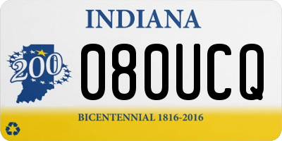 IN license plate 080UCQ