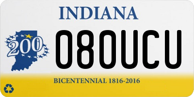 IN license plate 080UCU