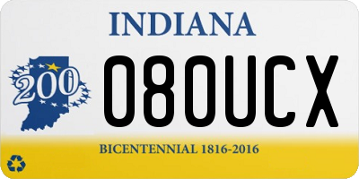 IN license plate 080UCX