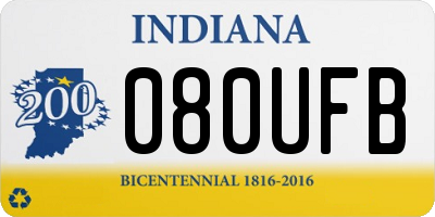 IN license plate 080UFB