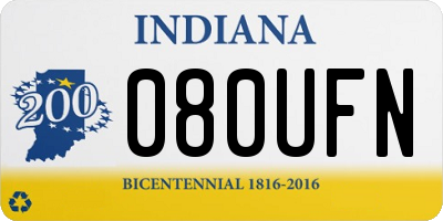 IN license plate 080UFN