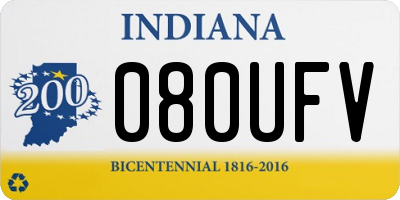 IN license plate 080UFV