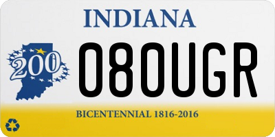 IN license plate 080UGR