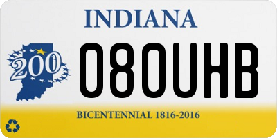 IN license plate 080UHB