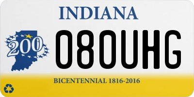IN license plate 080UHG