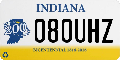 IN license plate 080UHZ