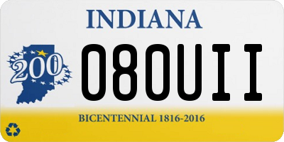 IN license plate 080UII
