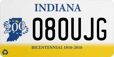 IN license plate 080UJG