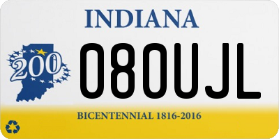 IN license plate 080UJL
