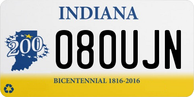 IN license plate 080UJN