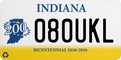 IN license plate 080UKL