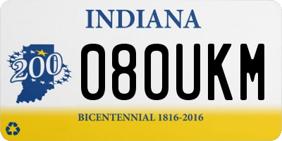 IN license plate 080UKM