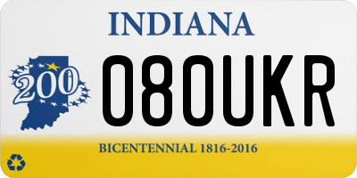 IN license plate 080UKR