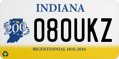 IN license plate 080UKZ