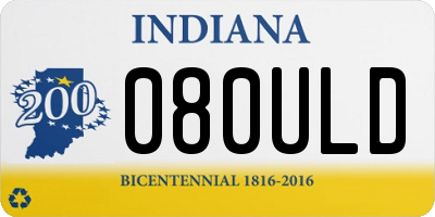 IN license plate 080ULD