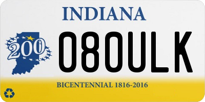 IN license plate 080ULK