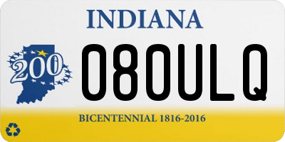 IN license plate 080ULQ