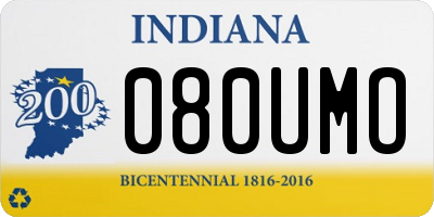 IN license plate 080UMO