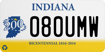 IN license plate 080UMW