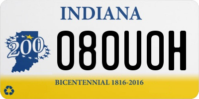 IN license plate 080UOH