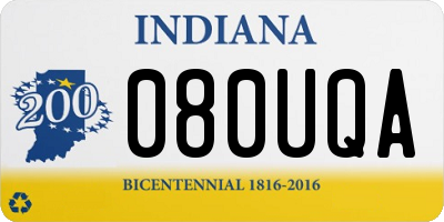 IN license plate 080UQA