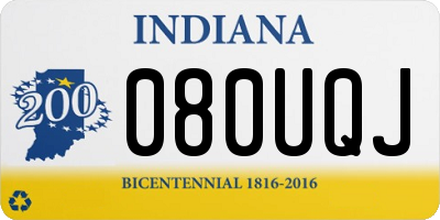 IN license plate 080UQJ