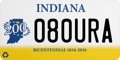 IN license plate 080URA