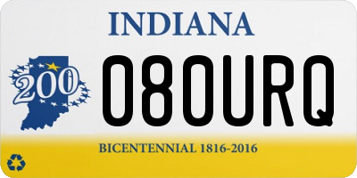 IN license plate 080URQ