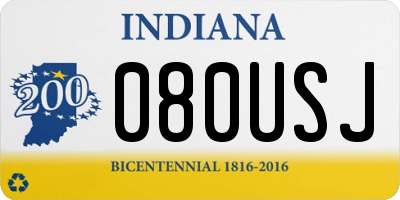 IN license plate 080USJ
