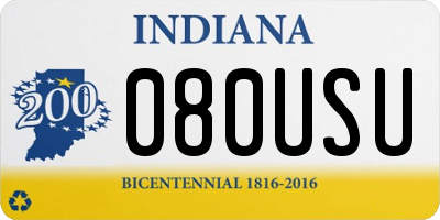 IN license plate 080USU